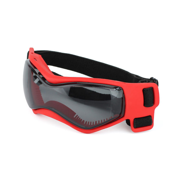 Moderigtige røde hundesolbriller - UV/vandtæt/vindtæt, justerbar rem - ideel til små og mellemstore hunde