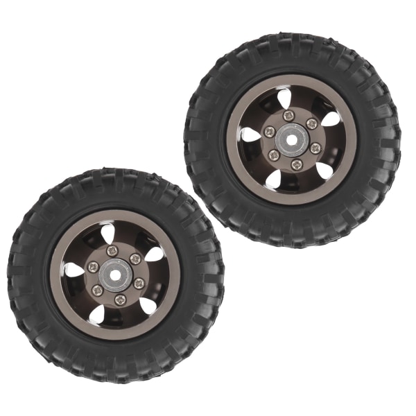 2 kpl 55 mm alumiiniseoksesta valmistettu takarenkaan varaosat sopivat WPL D12 1/10 RC -kuorma-autoon (D12-010T)
