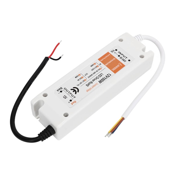 100W LED Strømforsyning AC 90‑240V 0,62A til DC 12V 8A Kortslutningsbeskyttelse LED Driver Adapter for Hjemmet