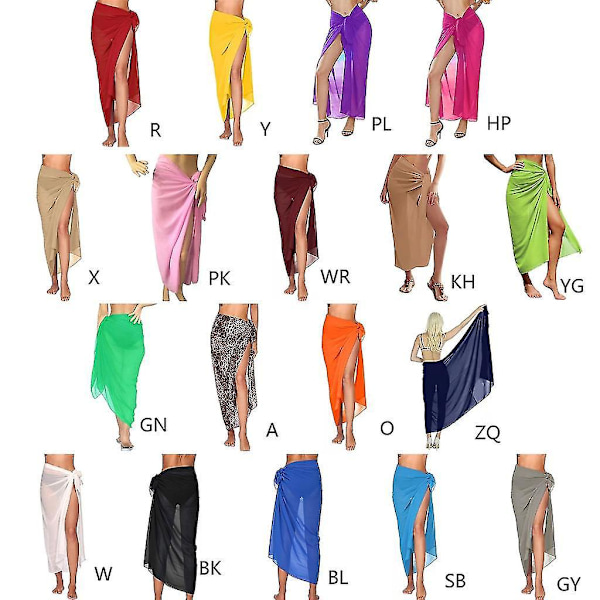 Mjuk Sarong Baddräkt Cover-Up för Kvinnor Strandkläder Rosa