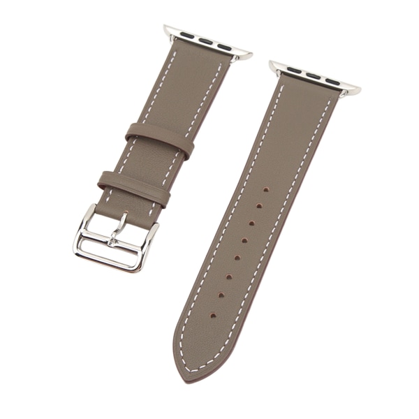 Smart Watch Band Urrem Læder Smart Watch Tilbehør til IOS Watch Series SE 8 7 6 5 4 3 2 1 42mm 44mm 45mm Grå