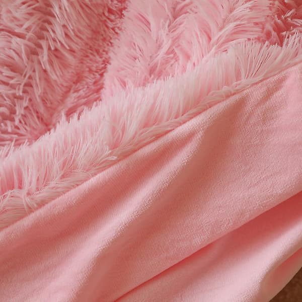 Superblødt og behageligt smukt tæppe (130*160cm, rosa)