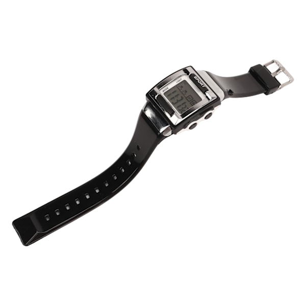 Digital watch Fashion Quadrate Vattentät stor skärm självlysande elektronisk watch för daglig sport simning Svart