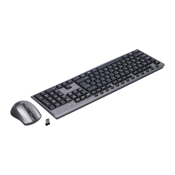 Trådlöst tangentbord och mus-set med stabil anslutning, ultratunt design, 2.4G, 104 tangenter, datortillbehör för PC och bärbar dator