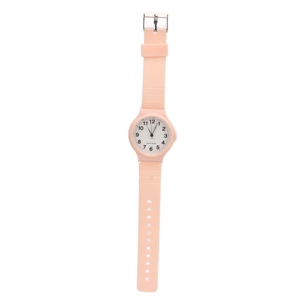 Quartz Watch Silent Waterproof Big Numbers Minimalistisk Fashionabla watch för studenter Rosa