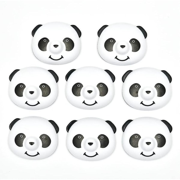 Suloinen Panda magneettinen peittopidike - 8 kpl, Argento väri, vaaleanharmaa koko