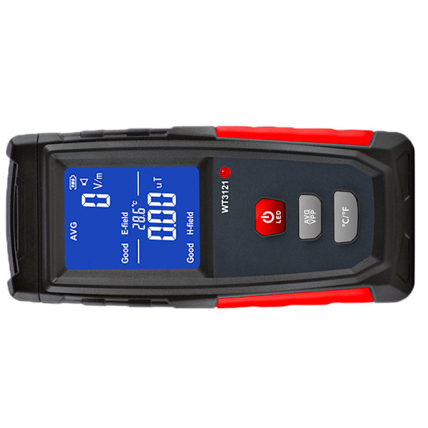 Elektromagnetisk fältstrålningsdetektor LCD Elektrisk fältmätare för hushållsapparat Telefon Dator WT3121