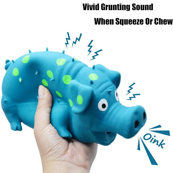 Pig Squeaky Dog Toy Interaktiv Hundtugg Leksak Gummi Gris Hund Leksak för Små Medelstora Stora Hundar
