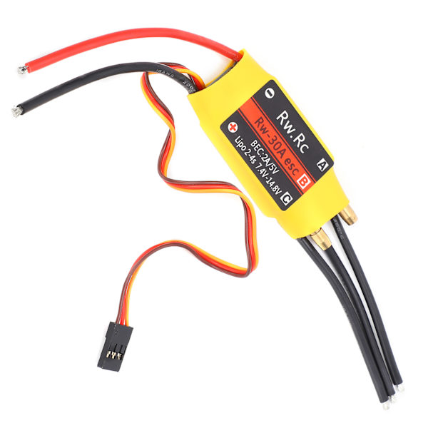 30A ESC børsteløs vannkjøling Elektrisk hastighetskontroller ESC for RC-båtmodell