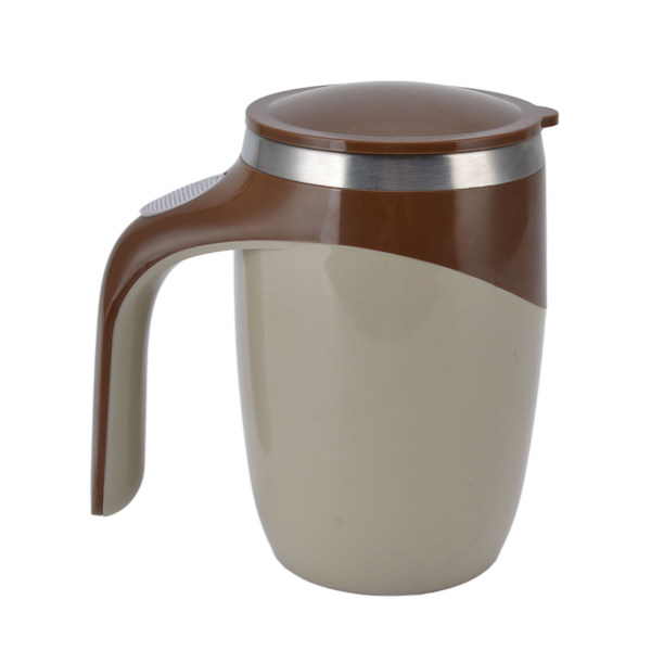 380 ml självomrörande kaffemugg automatisk magnetisk blandning rostfritt stål mugg multifunktionell för te varm choklad mjölk
