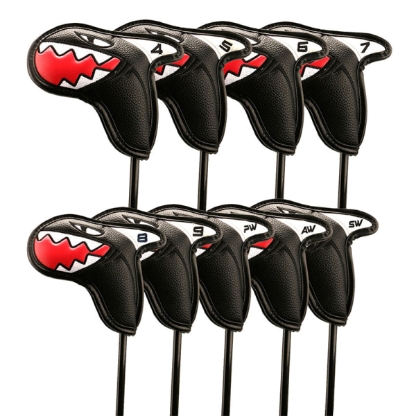 9 kpl Golfraudan päänsuojukset digitaalisilla numeromerkeillä Golf Stick -päänsuojukset set golferille mustalle