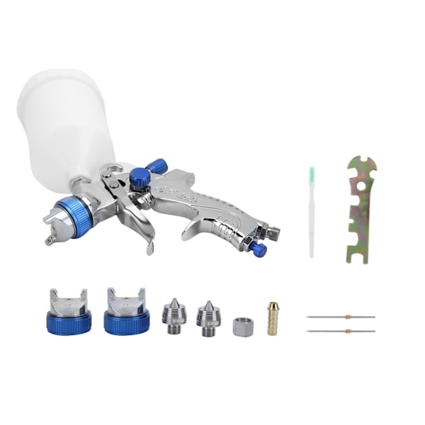 HVLP Paint Sprayer Kit Large Capacity Gravity Feed Furniture Painting Sprayer with 3 Nozzles