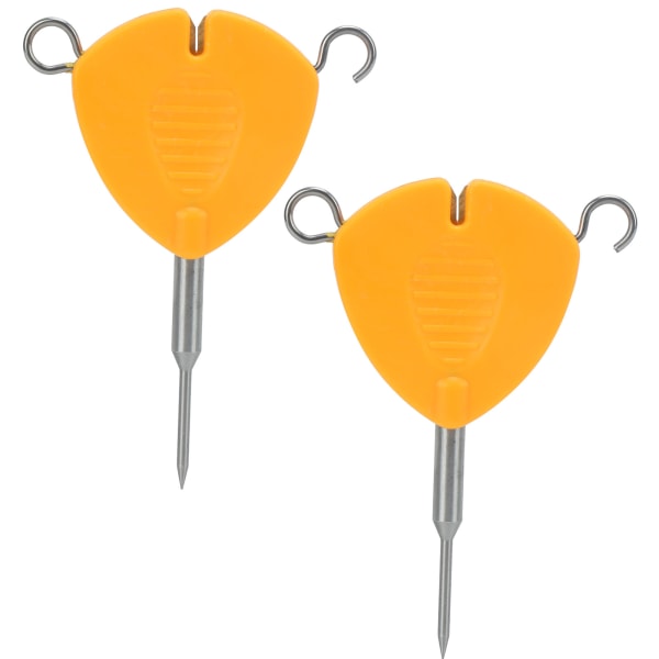 2st Bärbar Fiskebete Nål Krok Knot Avdragare Fiske Age Riggar Verktyg Orange