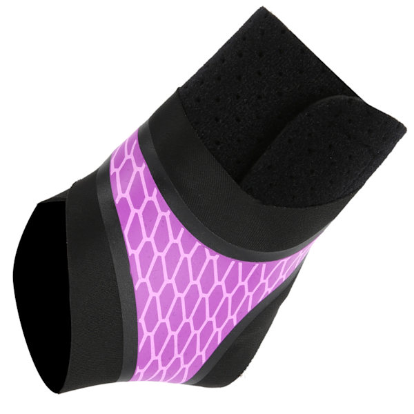 Kompressionsstöd för fotled, justerbar, andningsbar nylon, fotledsskydd, fotskydd, lindning, höger fot (L)