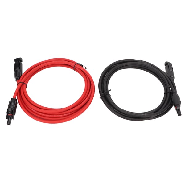 1 par solcellsförlängningskabel 6mm² PPE kopparisolerad solpanelkabeladapter för husbil PV-system 6m / 19.7ft