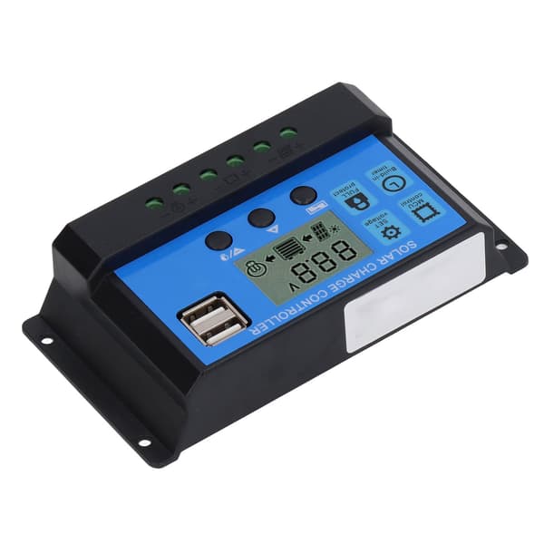 12V 24V Solcellepanelkontroller PWM Fotovoltaisk Regulator LCD-skjerm MPPT Solcellelader 70A