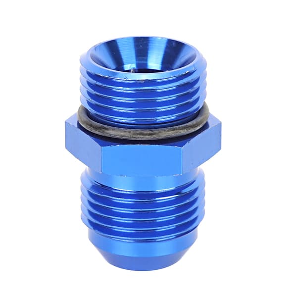 AN10 til ORB10 Hanadapter Fitting Blå T6061 Aluminium Legering