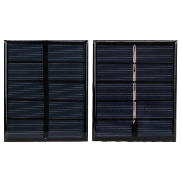 2 stk. solcellepanel 0,5W 2,5V DIY Bærbart polysilisium solcellepanellader for elektriske apparater med lav effekt