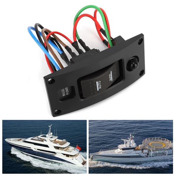 ON OFF Deluxe LED Vippebryter Lensepumpe Bryterpanel Strømbryter