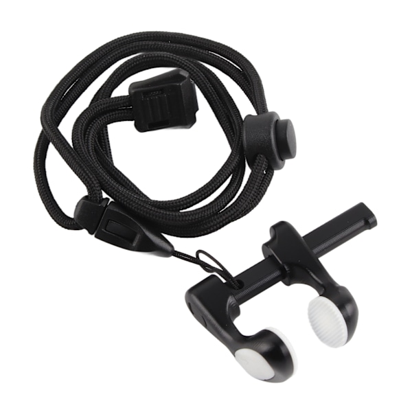 Dykke Neseklype Justerbar Aluminium Legering Profesjonell Svømme Neseplugg med Lanyard Svart