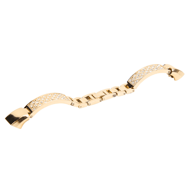 Armbånd i rustfrit stål til kvinder med indlagte rhinestones, håndledsdekoration til FitbitGold