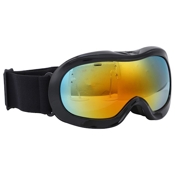Børn Ski Snowboard Goggles Dobbeltlags linser AntiFog UV beskyttelse Snow Goggles (Sort Rød)