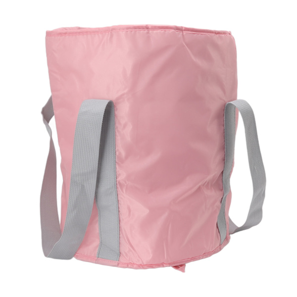 Hopfällbar fotbalja i polyester, dubbelskiktad hopfällbar campinghink med förvaringsväska för utomhusbruk, rosa