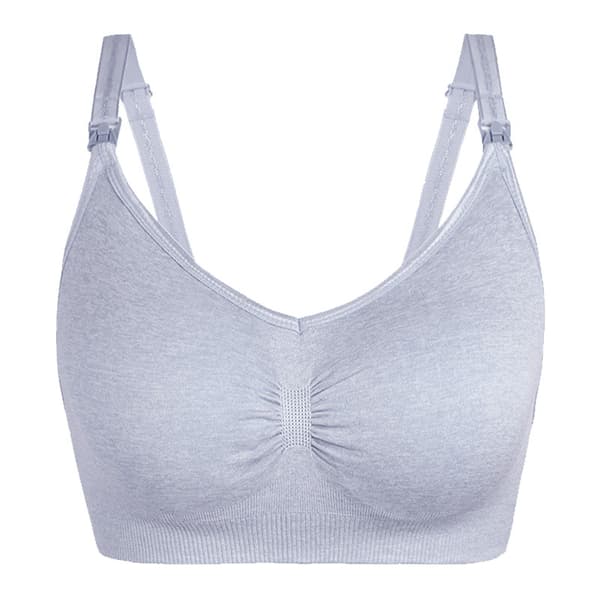 Maternity front open spenne plus size amme-BH - Lysegrå L