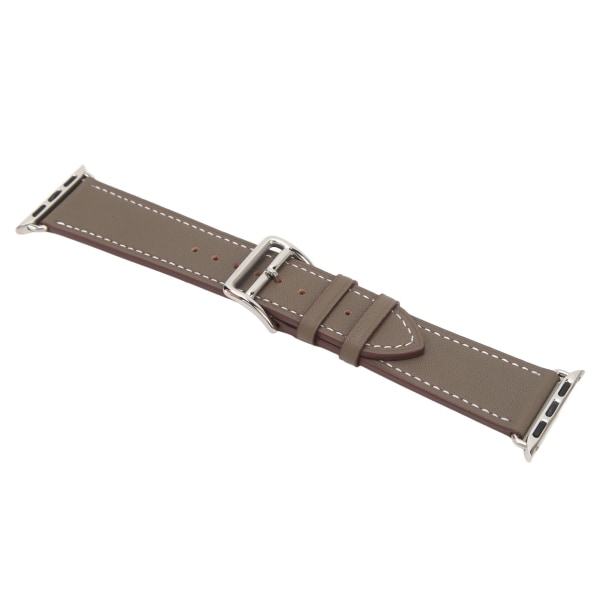 Smartwatch Läderrem Universal Smart Watch Replacement Band Rem för IWatch Series SE 8 7 6 5 4 3 2 1 38mm 40mm 41mm Grå