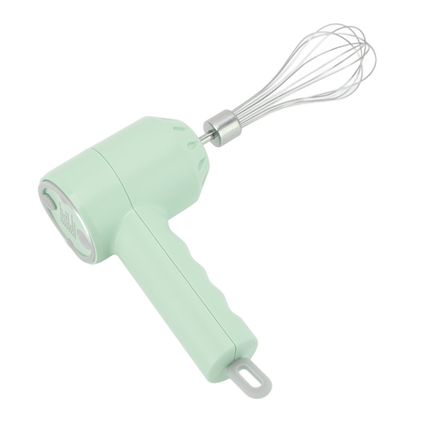 Elektrisk sladdlös handmixer 3 hastigheter Kökshandhållen mixer 20W med äggvisp för bakning Grön