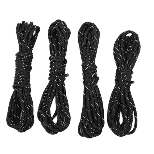 4 stk. Paracord Reb Reflekterende Multifunktionelt Fugtbestandigt Antikorrosionsbestandigt Slidstærkt Bardun Reb Teltreb til Camping