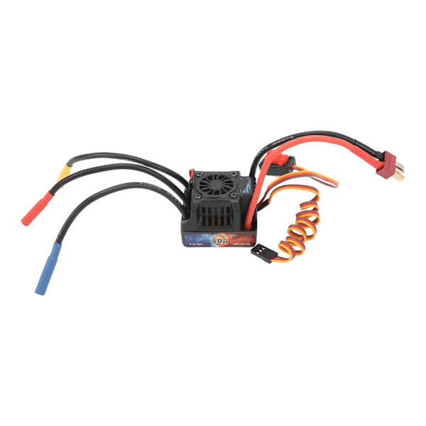 HOBBYFANS ESC Elektrisk Hastighetsregulator Vattentät 80A Borstlös ESC för 1/8 1/10 RC-bil