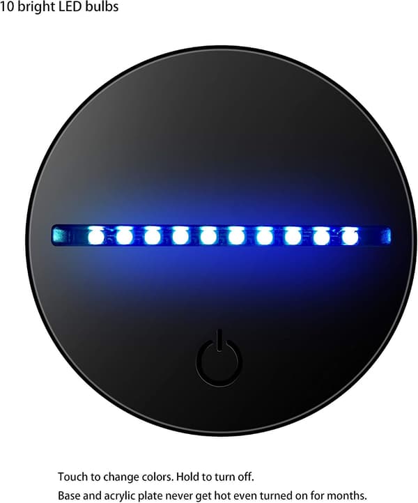 3D-illusjon flerfarget USB-sovelampe bordlampe