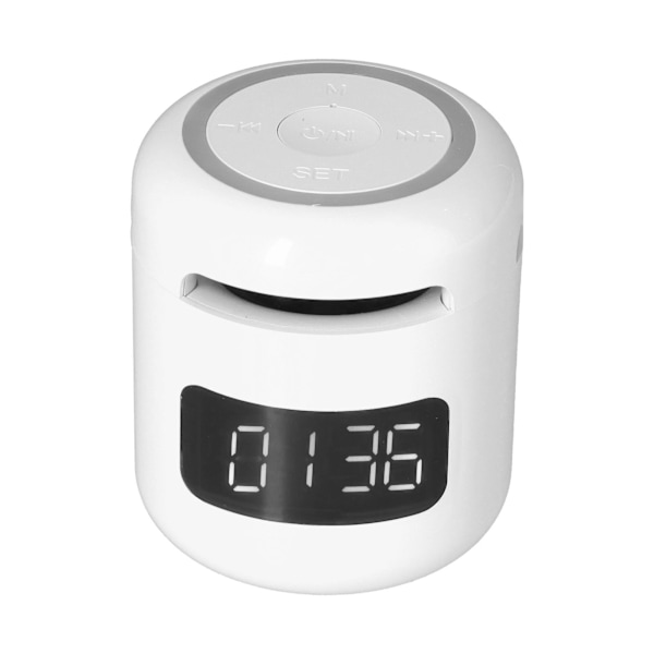 JM01 BT Kellokaiutin Monitoiminen Säädettävä Kannettava BT Kellokaiutin Radio LED-näytöllä Valkoinen