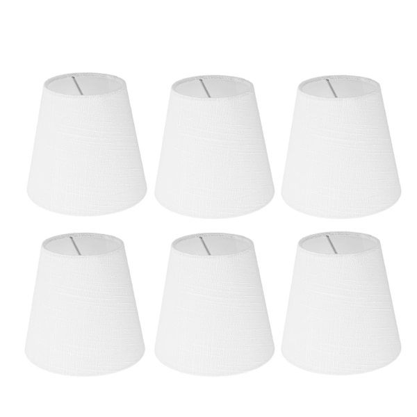 6 stk. Hvid Stof Lampskærm Kit Moderne Minimalistiske Lampskærm til Candelabra Gulv Bord Lysekrone Væg