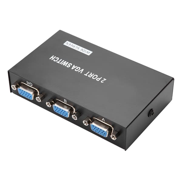 2 i 1 Ut VGA-bryter Splitter Dat synkronisering Skjermbryter