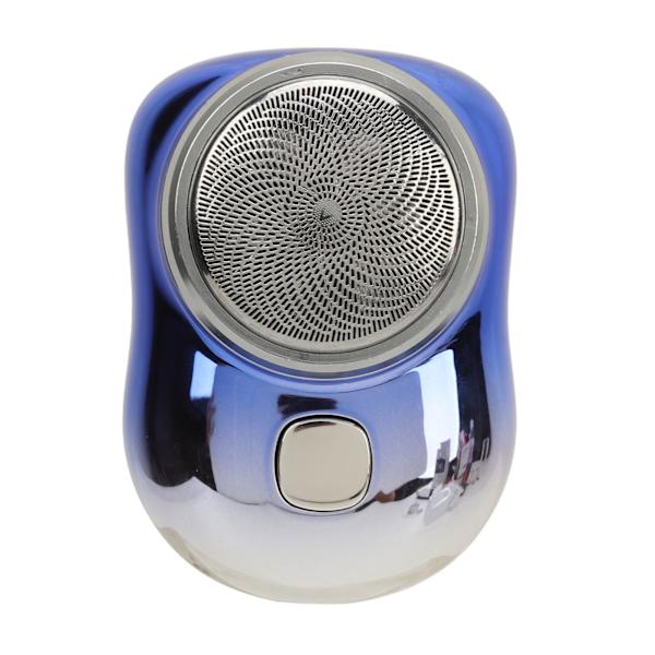 Sähköinen mini partatrimmeri miehille, USB ladattava, vedenkestävä, kannettava matkatrimmeri taskukokoinen partatrimmeri viiksille, sängelle, vartalon hoitoon, liukuvärjätty sininen