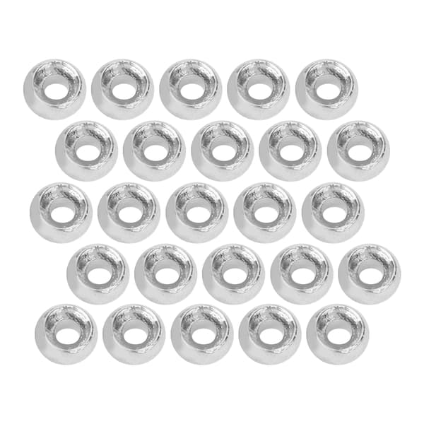 25 st slitsade volfram flugbindningsrunda pärlor jiggkrokar fisketillbehör (3,8 mm)