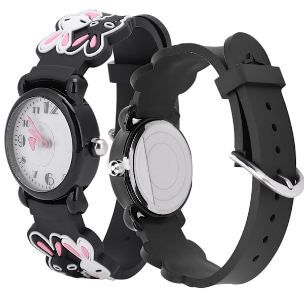 Quartz Watch Rabbit Cartoon 3ATM vattentät silikonrem Lovely for Children Student