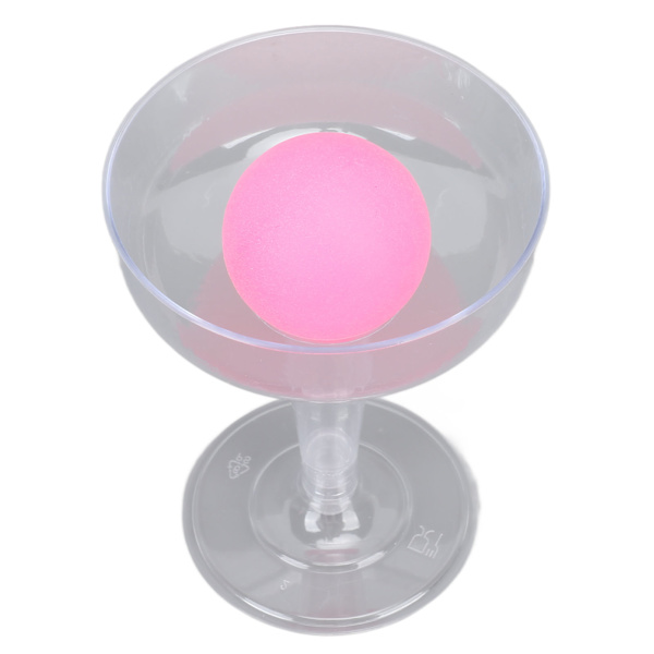 Sjovt Drikkespil til Voksne med Party Pong, 12 stk. Champagneglas i Plastik, 3 stk. Pongbolde til Hjemmet