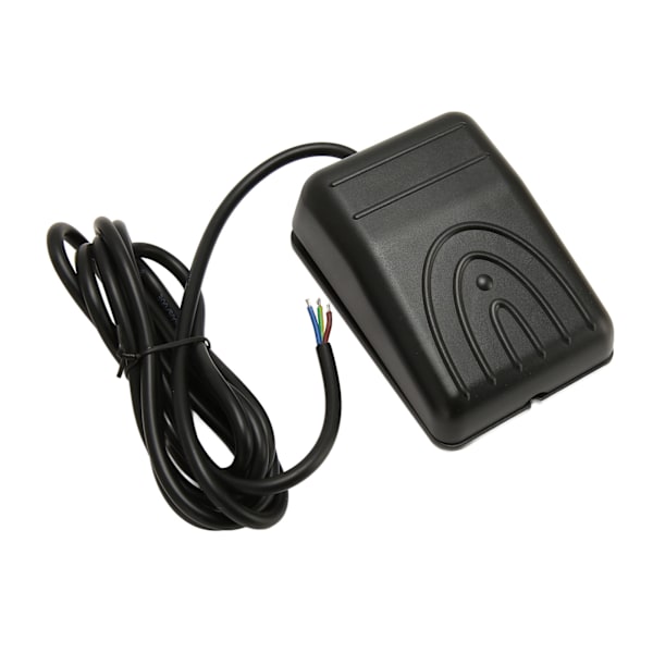 Fotbryter 16A 250V AC Høyeffekt Selvtilbakestillende vanntett enkeltfotpedalkontrollbryter med 6,6 fot kabel FS211W3B, 3-leder