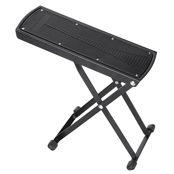 Gitarr Fotstöd Bärbar Klassisk Multi Block Justerbar och Pedal Fottyp Hylla (svart)