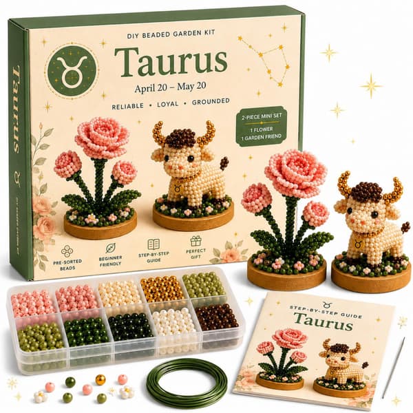 12 stjernetegn DIY Perlehavekit - Tyren (DIY Håndværkssæt) Taurus