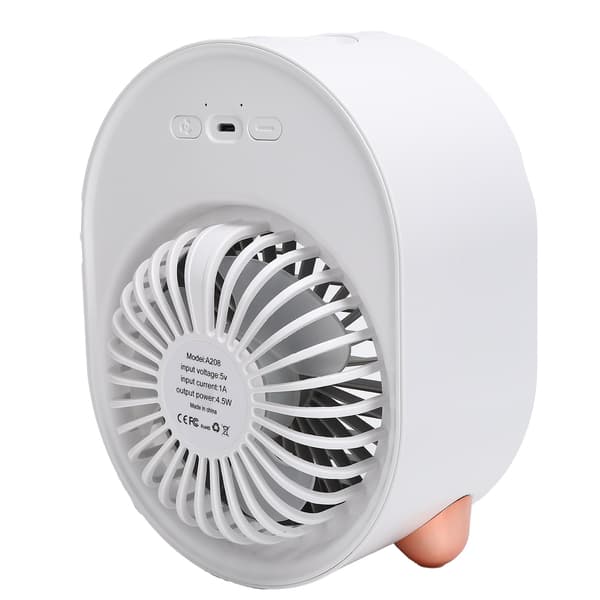 Justerbar Lille Luftkøler Luftfugter Ventilator til Hjemmekontor Køling
