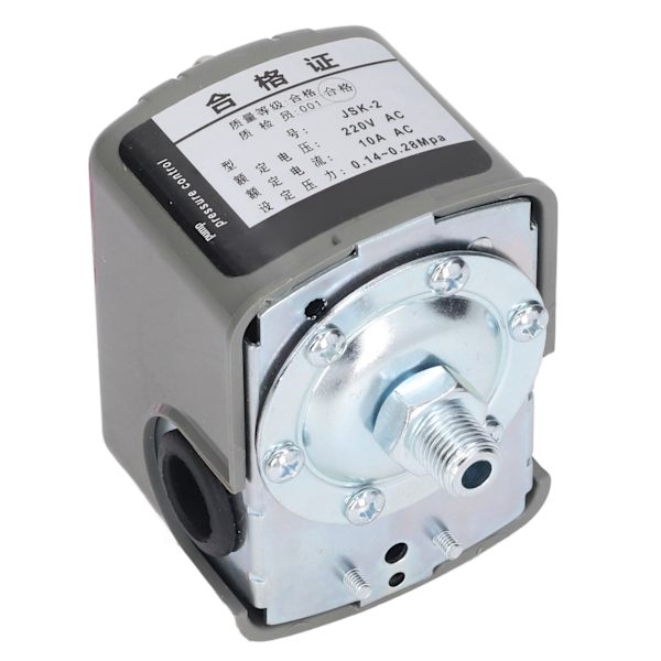 Vedenpainekytkin, säädettävä painekytkin 1/4 tuuman NPT-ulkokierteellä AC220V 10A