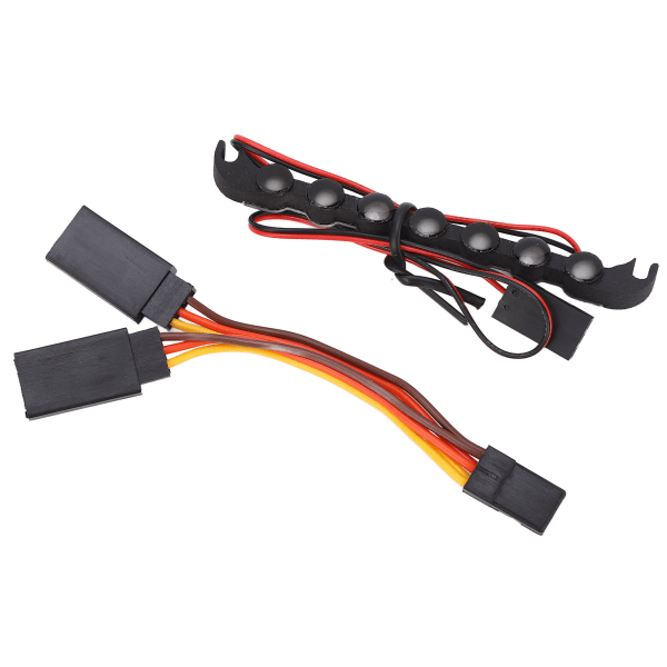 DC5‑8V LED RC biltakljusstång 73 mm längd 7LED RC taklampa Ljusbyte för Traxxas 1/18 varmt ljus