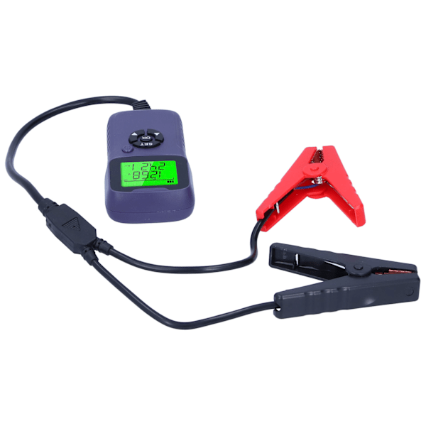 A300 Digital Bilbatteri Tester LCD Batteritest Analysator Auto Test Diagnostiske VærktøjerLilla