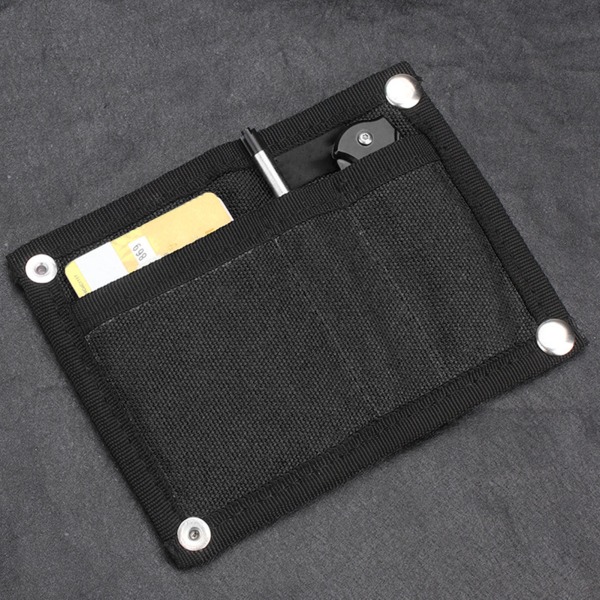 Bærbar EDC-taske Letvægts, kompakt, foldbar, pæn opbevaringskortæske EDC-taske til daglig bære Sort