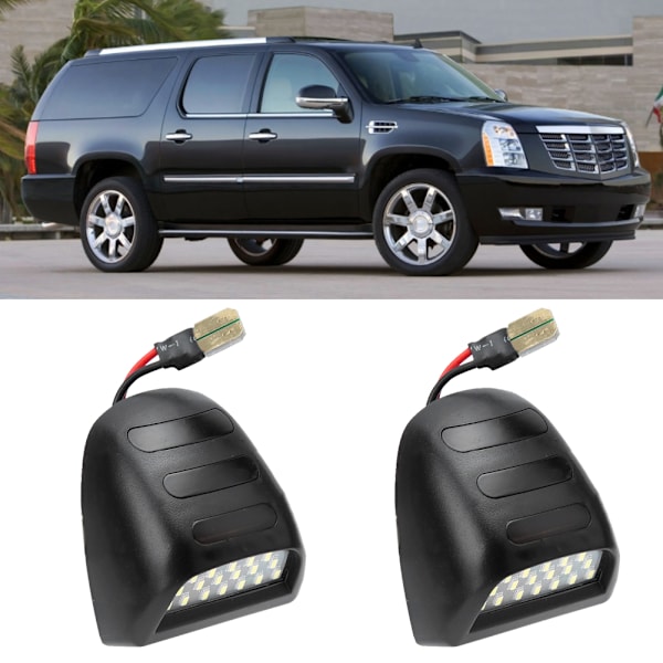 2 stk LED Nummerplate Lys Lampe Passer til Chevy Silverado 1500 1999-2013DC12V