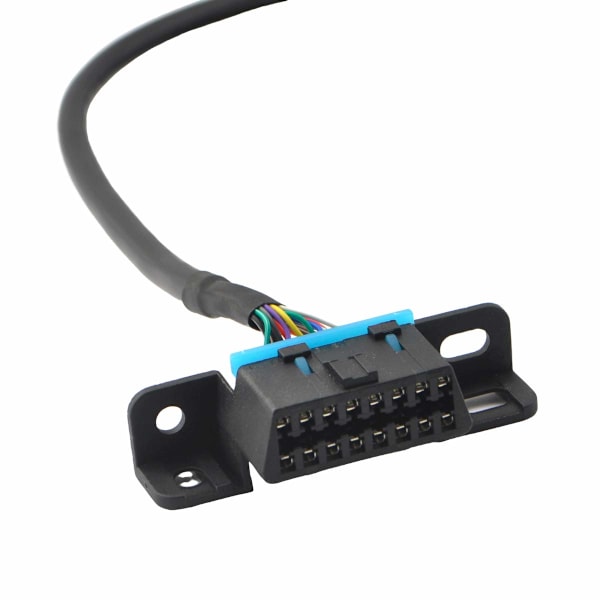 Rätvinklig universell OBD2 OBD II 16-stifts splitter Y öppen kabel